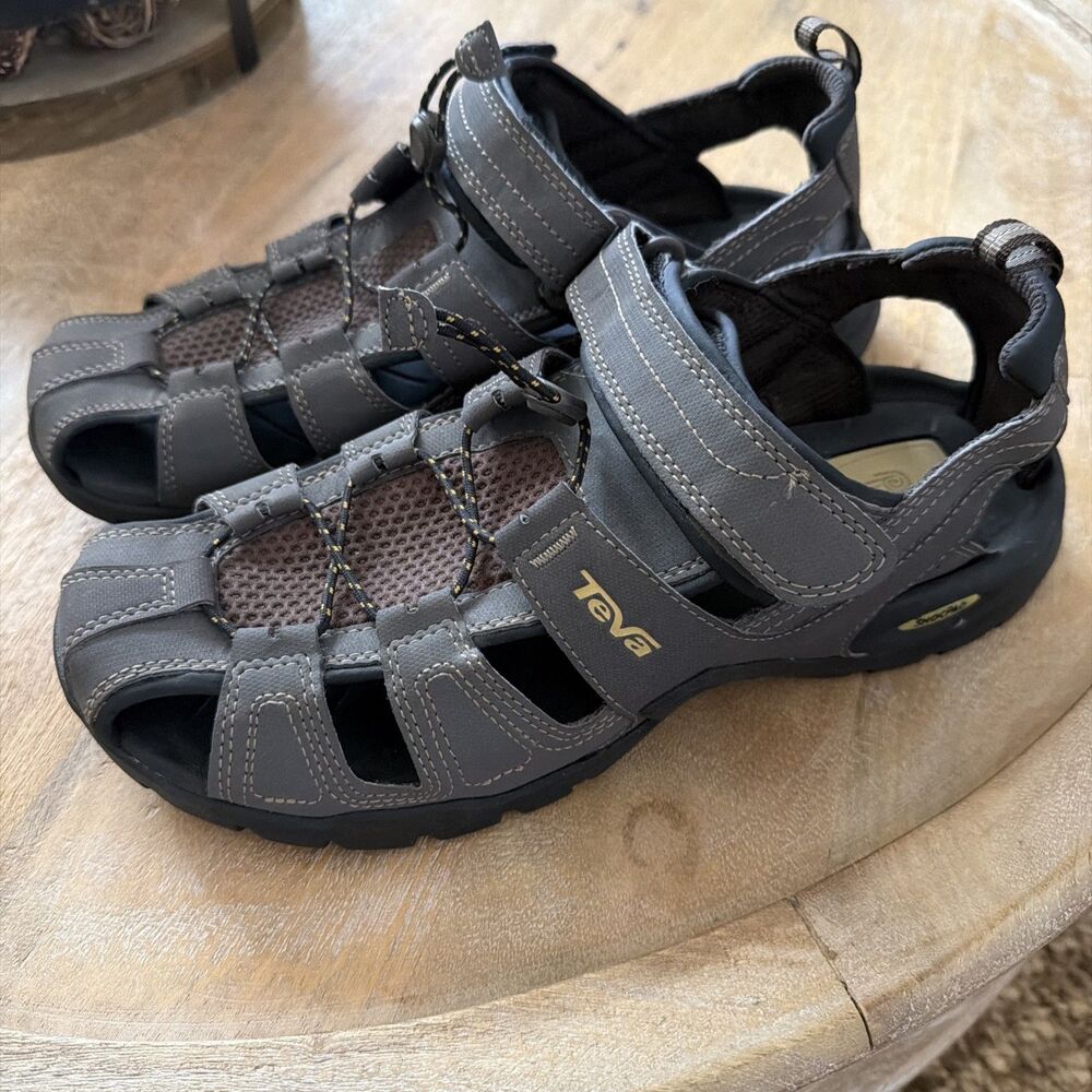 Teva Forebay Sandal Water Shoes Turkish Coffee Gray Brown Mens Size 10 Shocpad